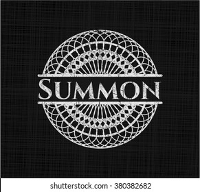 Summon written with chalkboard texture