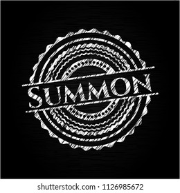 Summon written on a blackboard