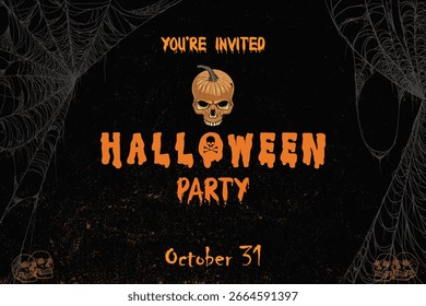 Você é convocado para o Spider Web Hall of Skull Pumpkin para uma noite assustadora