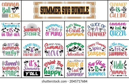 SUMMRE SVG T SHIRT DESIGN BUNDLE