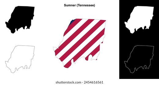 Sumner County (Tennessee) outline map set