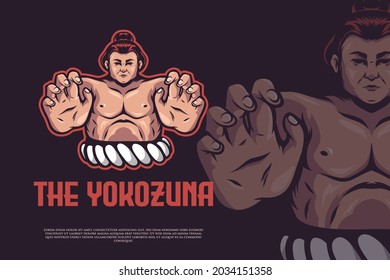 Sumo Champion Mascot Logo Design