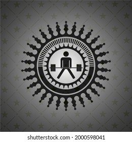 Sumo-Totlift-Symbol in dunklem Emblem. 