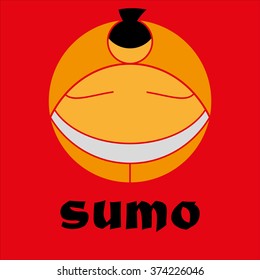 Sumo. Fight. Japan. Sport. Logo.