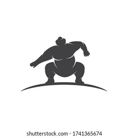 Sumo fighter character illustration vector design