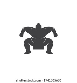 Sumo fighter character illustration vector design