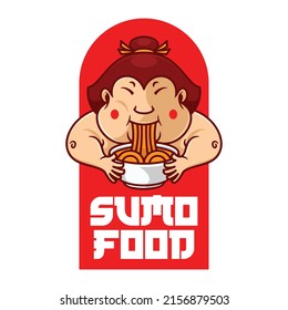 sumo food logo mascot design japan