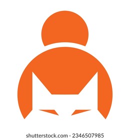 Sumo Fox mascot logo template