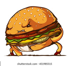 Sumo Hamburger isolated