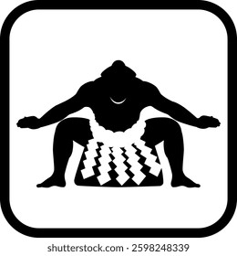 The sumo icon isolated on white background