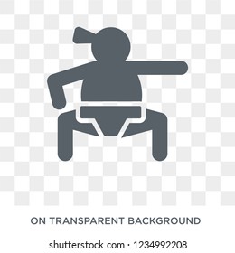 sumo icon. Trendy flat vector sumo icon on transparent background from sport collection. 
