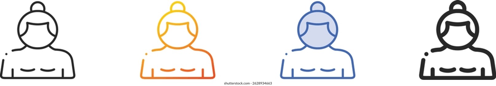 sumo icon.Thin Linear, Gradient, Blue Stroke and bold Style Design Isolated On White Background