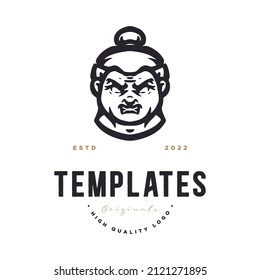 sumo logo character. logo templates.