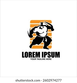 sumo logo design vector template illustration 