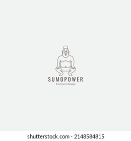 sumo logo line strong fighter