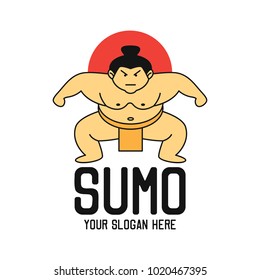 sumo logo with text space for your slogan / tag line, vector illustration