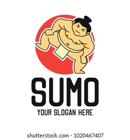 sumo logo with text space for your slogan / tag line, vector illustration