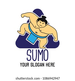 sumo logo with text space for your slogan / tag line, vector illustration