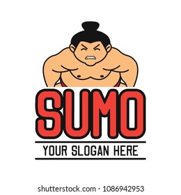 sumo logo with text space for your slogan / tag line, vector illustration