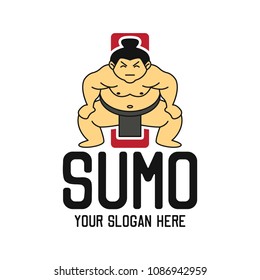 sumo logo with text space for your slogan / tag line, vector illustration