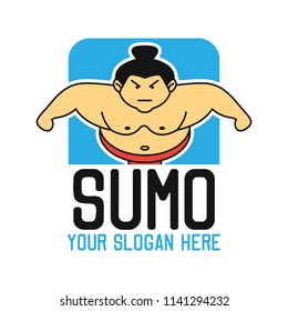 sumo logo with text space for your slogan / tag line, vector illustration