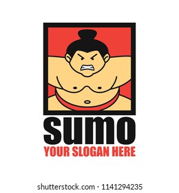 sumo logo with text space for your slogan / tag line, vector illustration