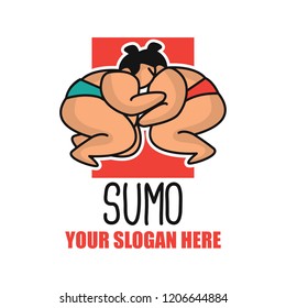 sumo logo with text space for your slogan / tag line, vector illustration