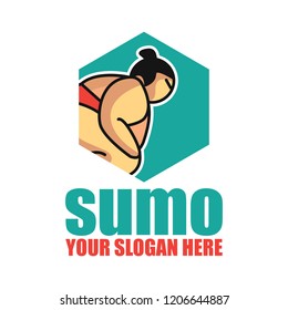 sumo logo with text space for your slogan / tag line, vector illustration