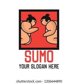 sumo logo with text space for your slogan / tag line, vector illustration