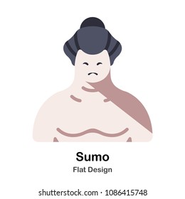 Sumo man flat illustration