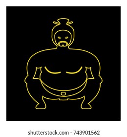 sumo man icon vector