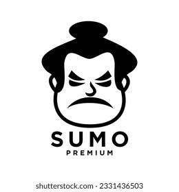 Sumo mascot icon design illustration template