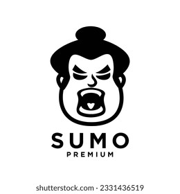 Sumo mascot icon design illustration template