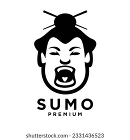 Sumo mascot icon design illustration template