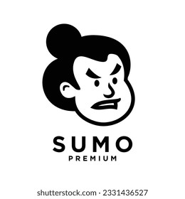 Sumo mascot icon design illustration template