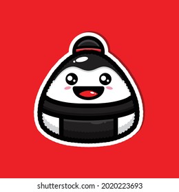 sumo onigiri cartoon vector design