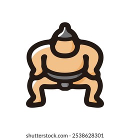 Sumo outline icon for graphic design, apps and websites