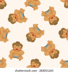 Sumo ,seamless pattern