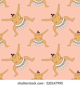 Sumo seamless pattern