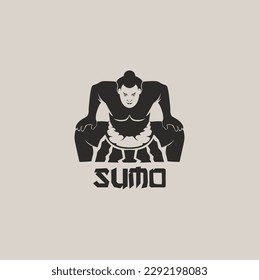 Sumo silhouette illustration vector design