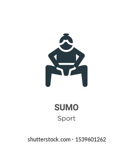 Sumo vector icon on white background. Flat vector sumo icon symbol sign from modern sport collection for mobile concept and web apps design.