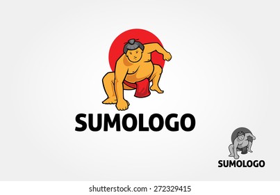 Sumo Vector Logo Illustration. Vector logo Sumo fighter