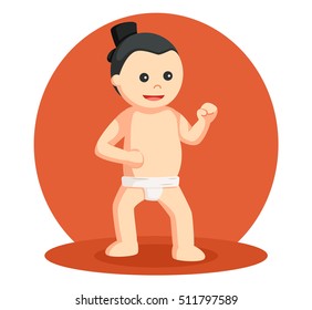 sumo wrestler fighting pose