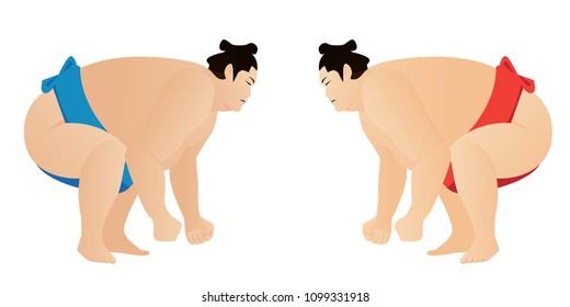 Sumo wrestler graphic vector