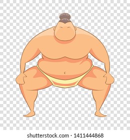 Sumo wrestler icon. Cartoon illustration of sumo wrestler vector icon for web