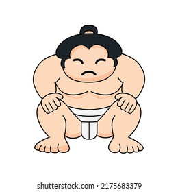 Sumo wrestler icon vector on trendy design.