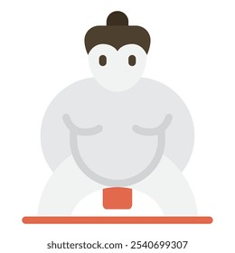 Sumo Wrestler Symbol für Web, App, Infografik usw.