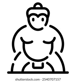 Sumo Wrestler Symbol für Web, App, Infografik usw.