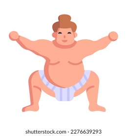 Sumo-Ringer auf Japanisch, Flachsymbol