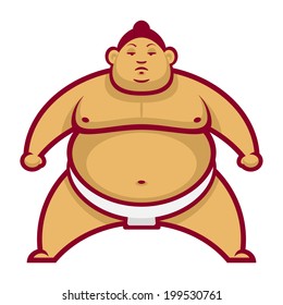 Sumo wrestler in rack